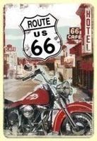 Blechschild - Route 66 Lone Rider