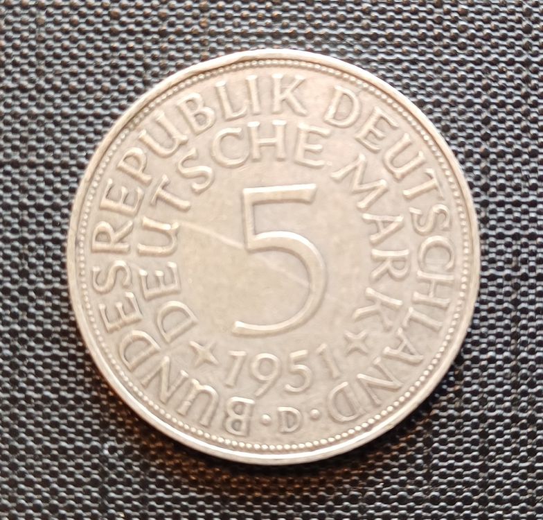 5 DM 1951 11g 625er Silber Kaufen auf Ricardo