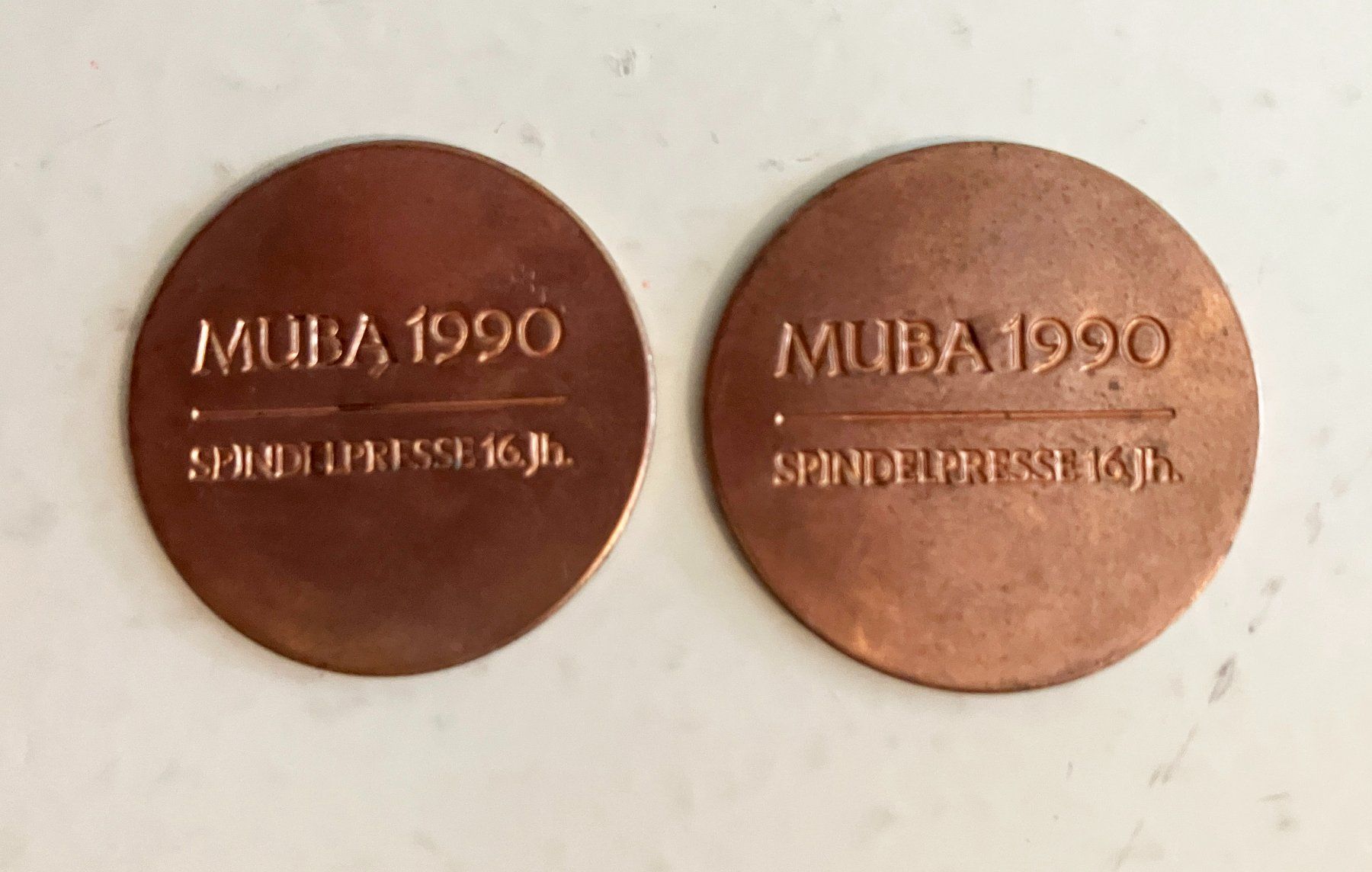 Alle Münzen: 2 x Muba 1990 Jeton – Gebraucht aus Basel von djwwpp 1