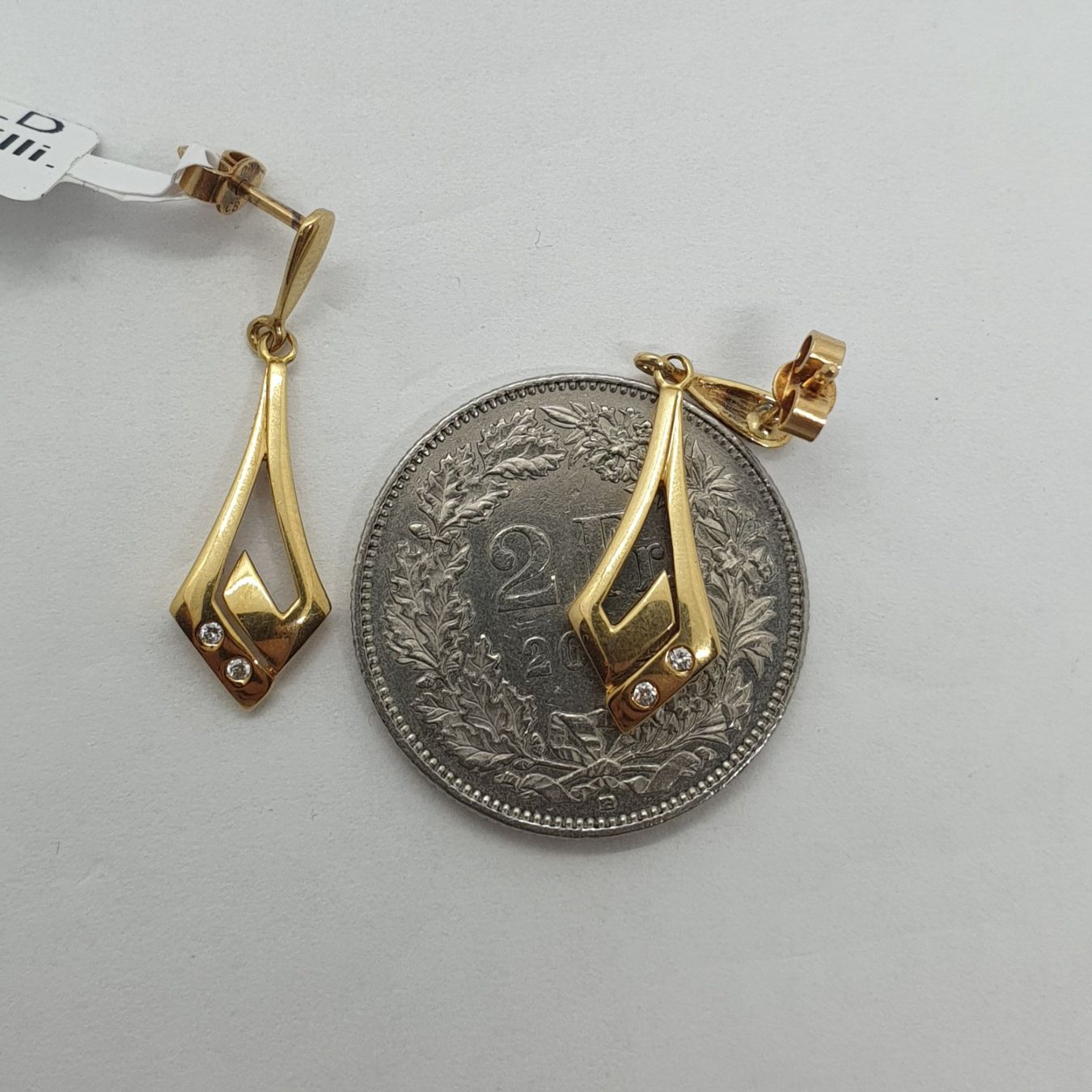 Orecchini pendenti & Orecchini a lobo: Echt 18K Gold - Diamant Ohrhänger – Usato da Luzern venduto da Luzern-Goldhaus 4