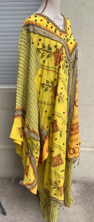 Superbe robe style CAFTAN VINTAGE brodé de perles t.L