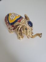 Elefant Figur Strass Emaille Geschenk Deko