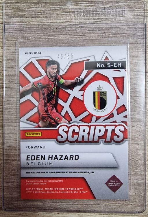 Eden Hazard Scripts Autograph /50 Panini Mosaic RTQ 2022 | Kaufen 