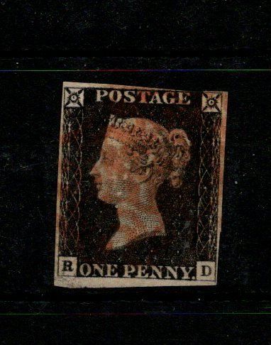 Tutti i francobolli: Penny Black 1840 Royaume-Uni – Usato da Moutier venduto da Phillegrec