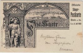 S 2 Offizielle Sänger-Postkarte Stein am Rh. 5./6. Juli 1903