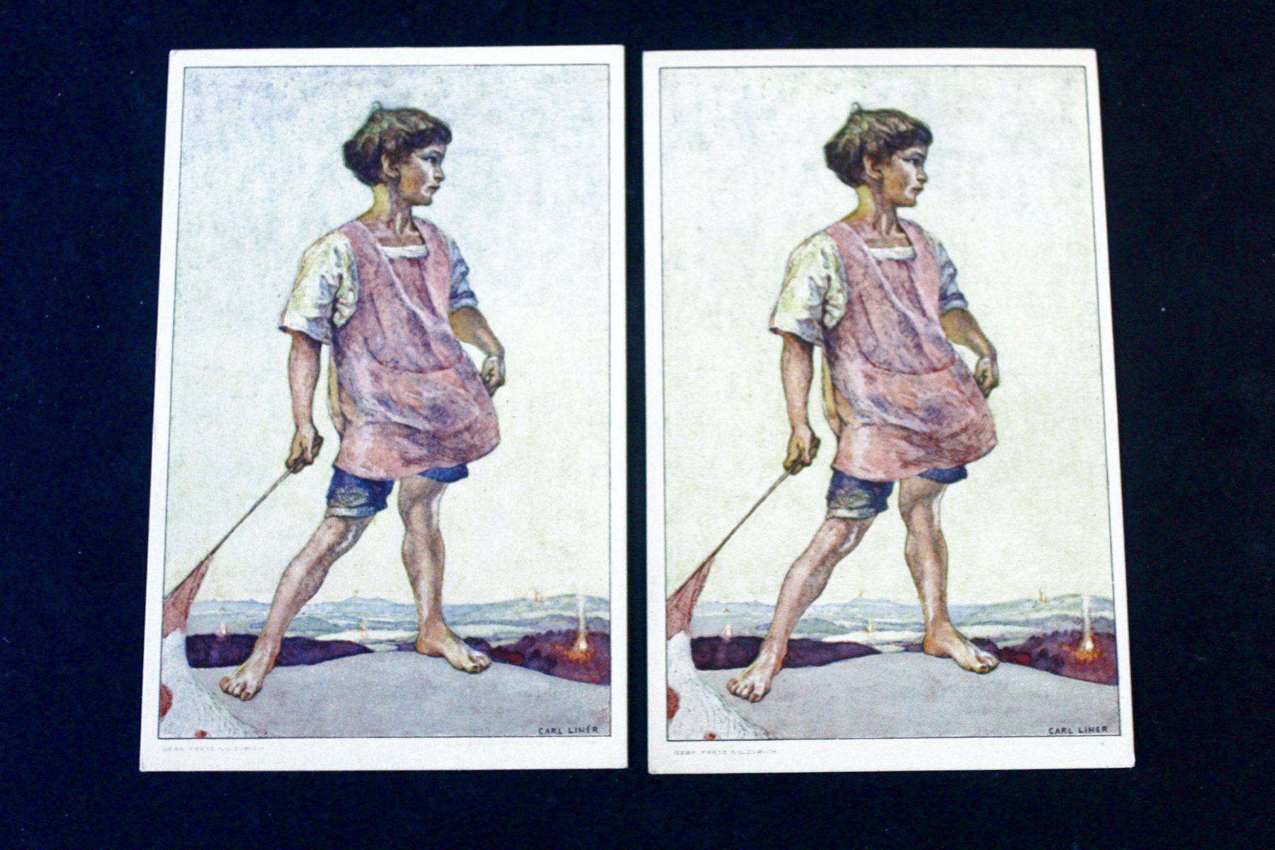 Cartoline postali: 2x BUNDESFEIER - POSTKARTE, 1927. Ungelaufen – Usato da Bern venduto da Vitaneuf