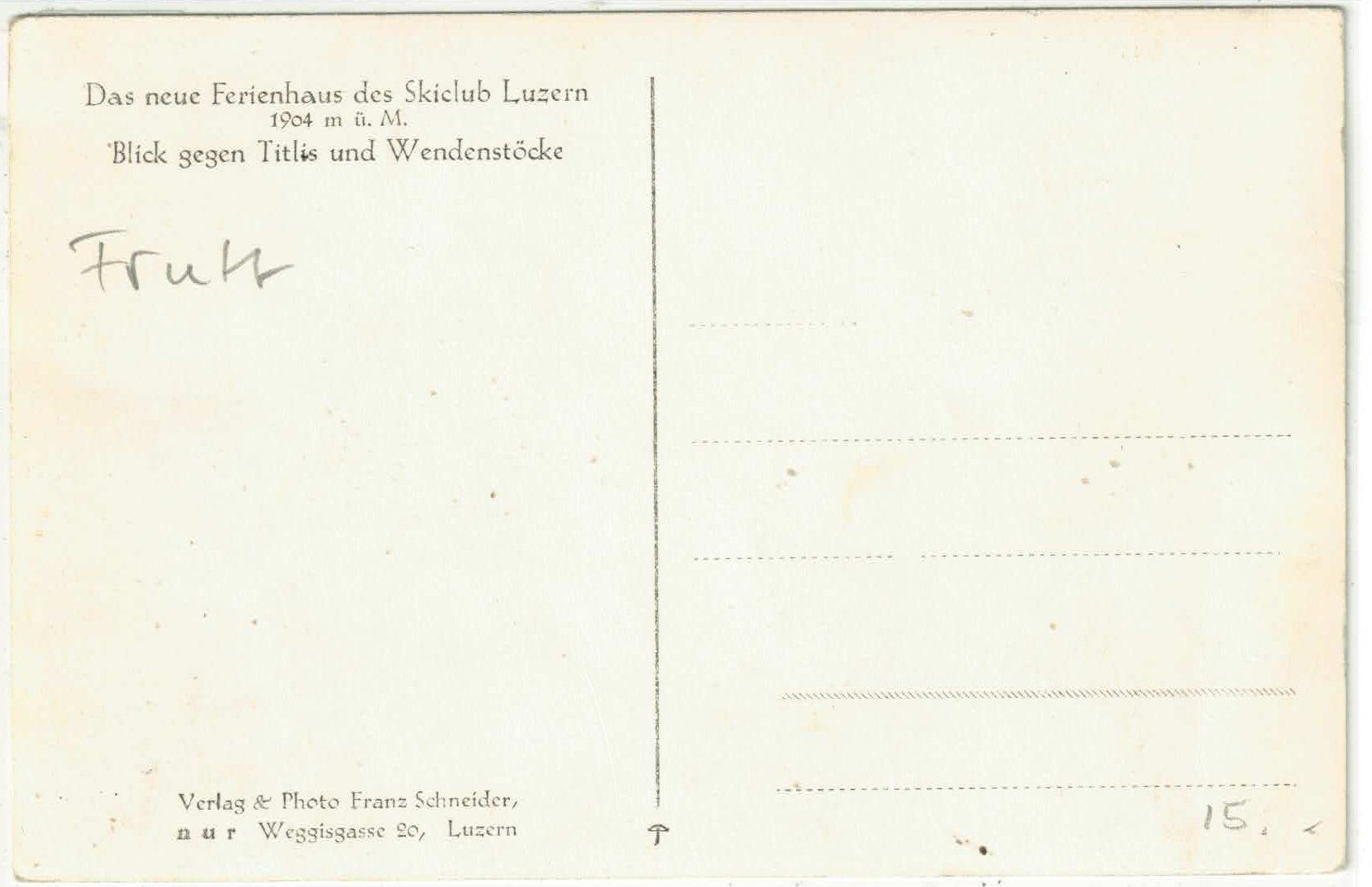 Cartes postales: Skihaus Frutt S.C.L. - animee – D'occasion à Ettingen par Kartenplanet 1