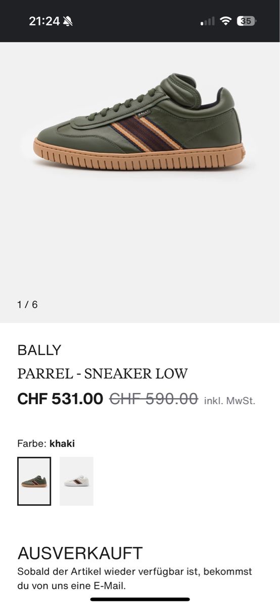 Bally Scarpe da uomo: BALLY PARREL - SNEAKER LOW Orginalpreis 590.- – Nuovo e nell'imballaggio originale da Zürich venduto da luxuryoutlet1 6