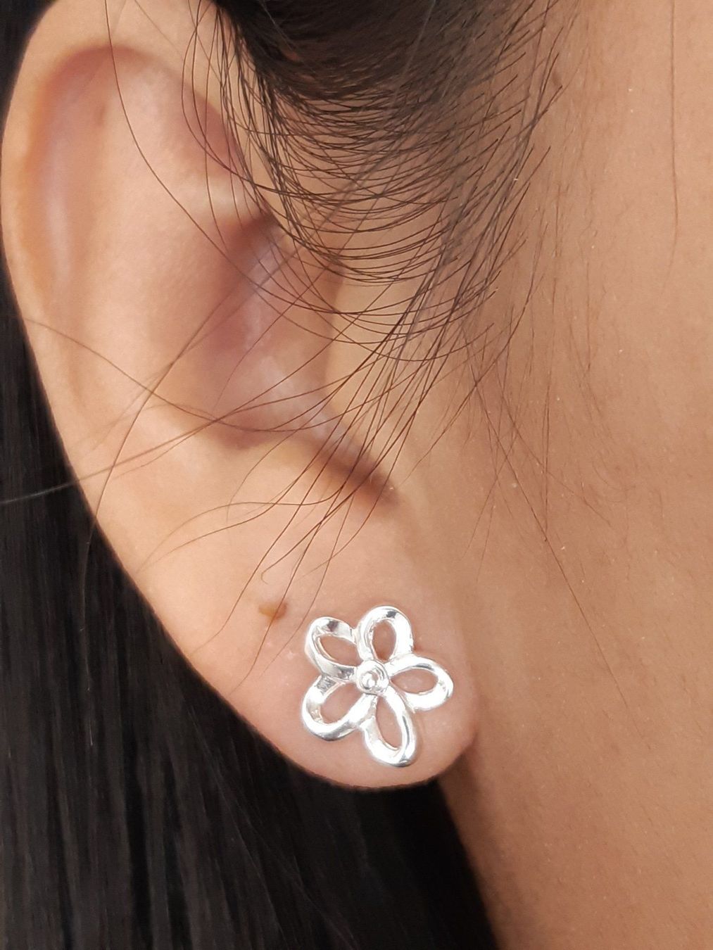 Orecchini pendenti & Orecchini a lobo: Ohrstecker Sterling Silber 925 Blume – Nuovo e nell'imballaggio originale da Einsiedeln venduto da My__Way 3