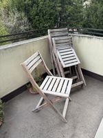 4 Klappstühle aus Holz für Balkon Garten gebraucht