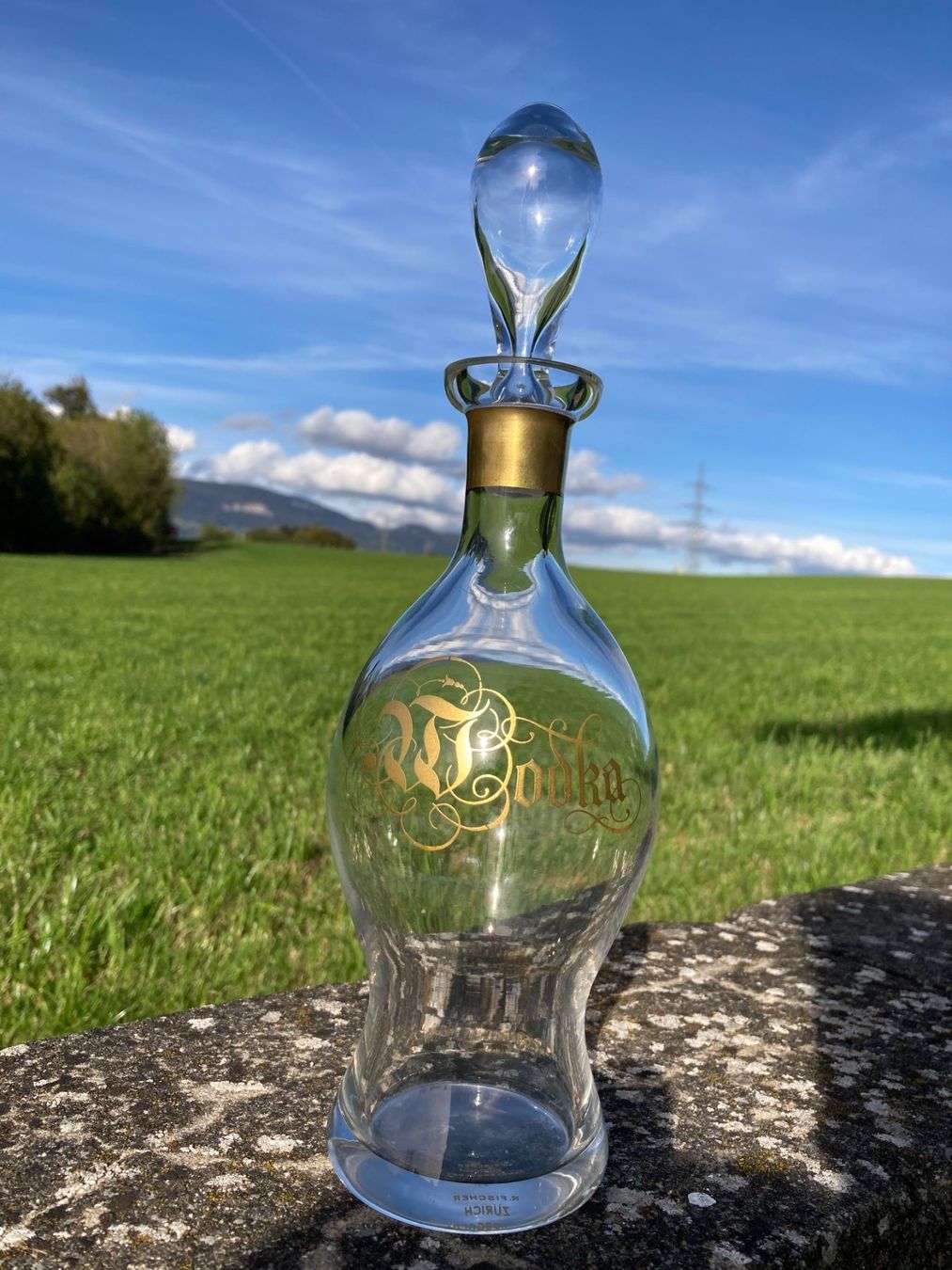 R. Fischer Zürich Flasche Wodka - Flasche handvergoldet (Gebraucht) in ...