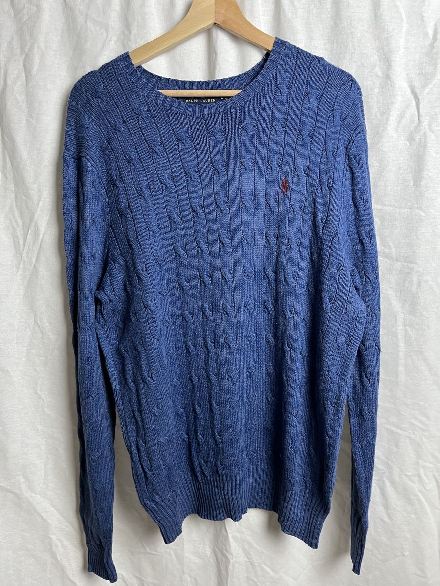 Maglioni & Felpe: Pull torsadé Ralph Lauren bleu – Nuovo (secondo la descrizione) da Les Avanchets venduto da lunedeneige.shop