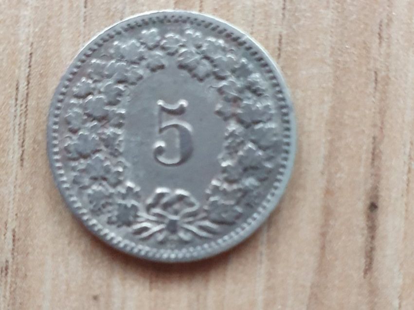 Tutti le monete: Sehr schöne 5 Rappen Münze 1902 – Usato da Wallenwil venduto da Rainbow45 1