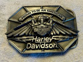 Harley Davidson Gurtschnalle Buckle HOG Motorcycles Vintage