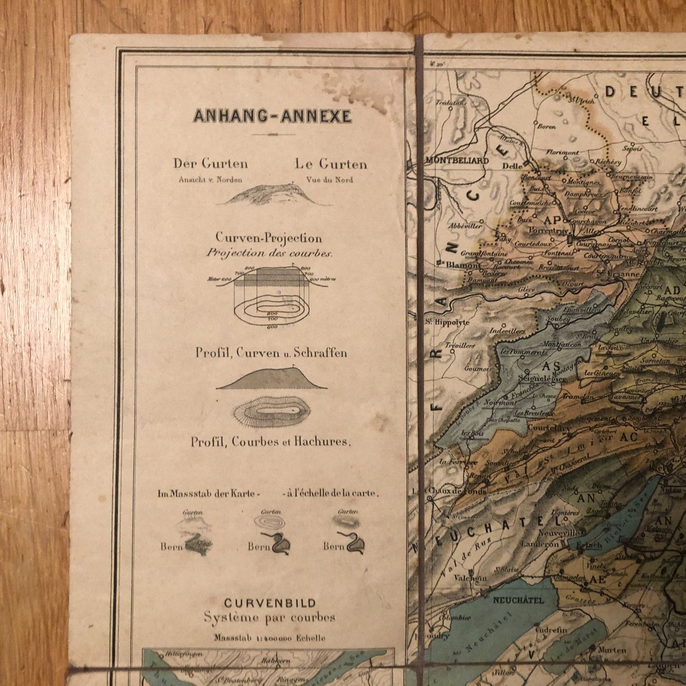 Cartine & Atlanti: R. Leuzinger: Schulkarte des Kantons Bern – Usato da Zürich venduto da allp 3