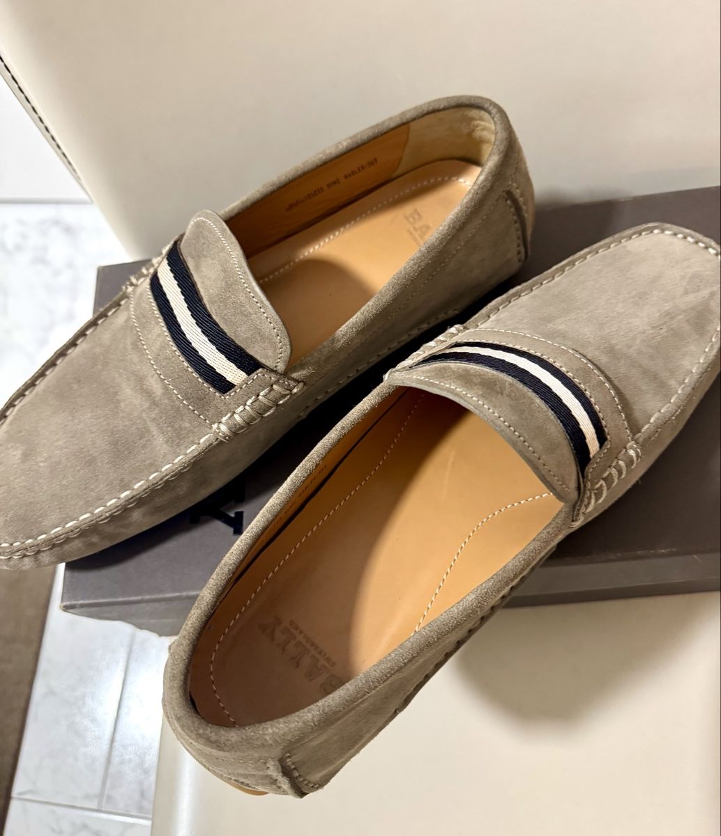 Bally Chaussures hommes: Herren Slipper Bally Wabler Wildleder grau Grösse 43.5 – D'occasion à Erlenbach ZH par msa_x26y 3
