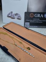 Collier argent avec diamants de moissanite certifiés