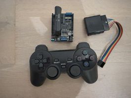 PS2 Funk-Gamepad + Arduino Motor Shield v5.3 (Robotik-Set)