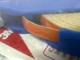 Felgenband 6mm/6m mit Lehre zur genauen Montage, orange met.