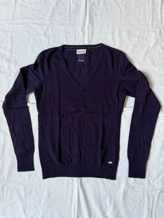 Street One Pullover Frieda, violett, V-Ausschnitt, Gr. 36