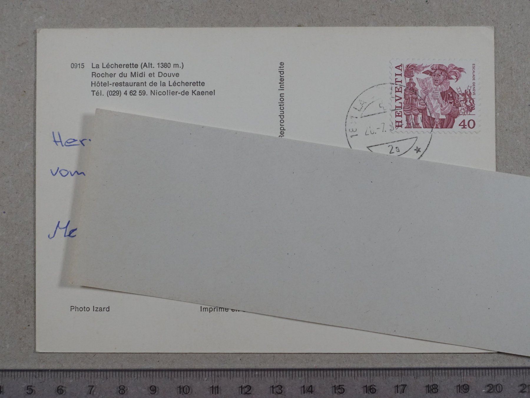 Cartes postales: La Lécherette, Rocher du Midi, Douve – D'occasion à Lenzburg par fh1 1