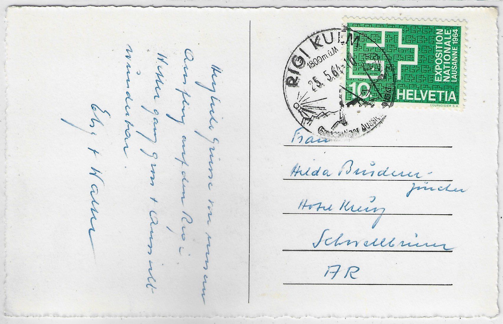 Cartoline postali: Rigi-Känzeli - Blick auf Vierwaldstättersee – Usato da Ettingen venduto da Kartenplanet 1