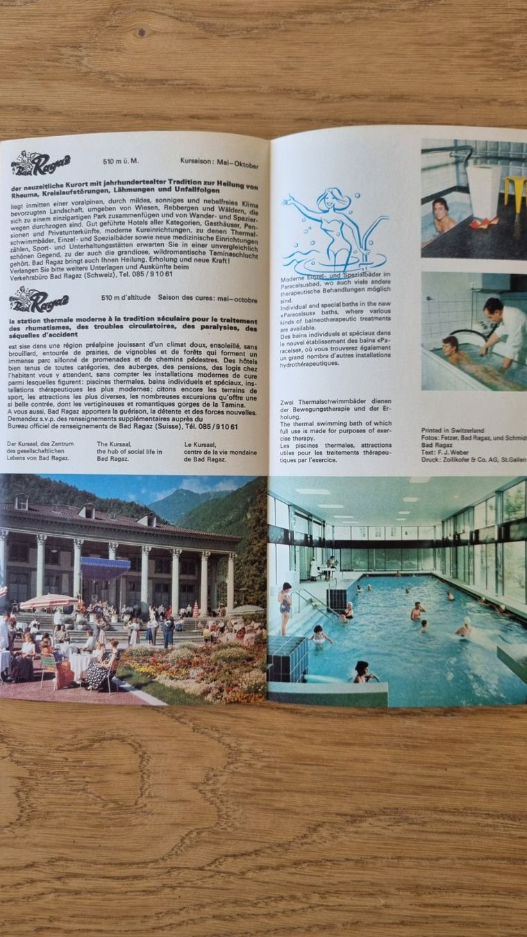 Documenti: Bad Ragaz Prospekt, selten, 60erJahre – Usato da Bözberg venduto da heinz-d 2