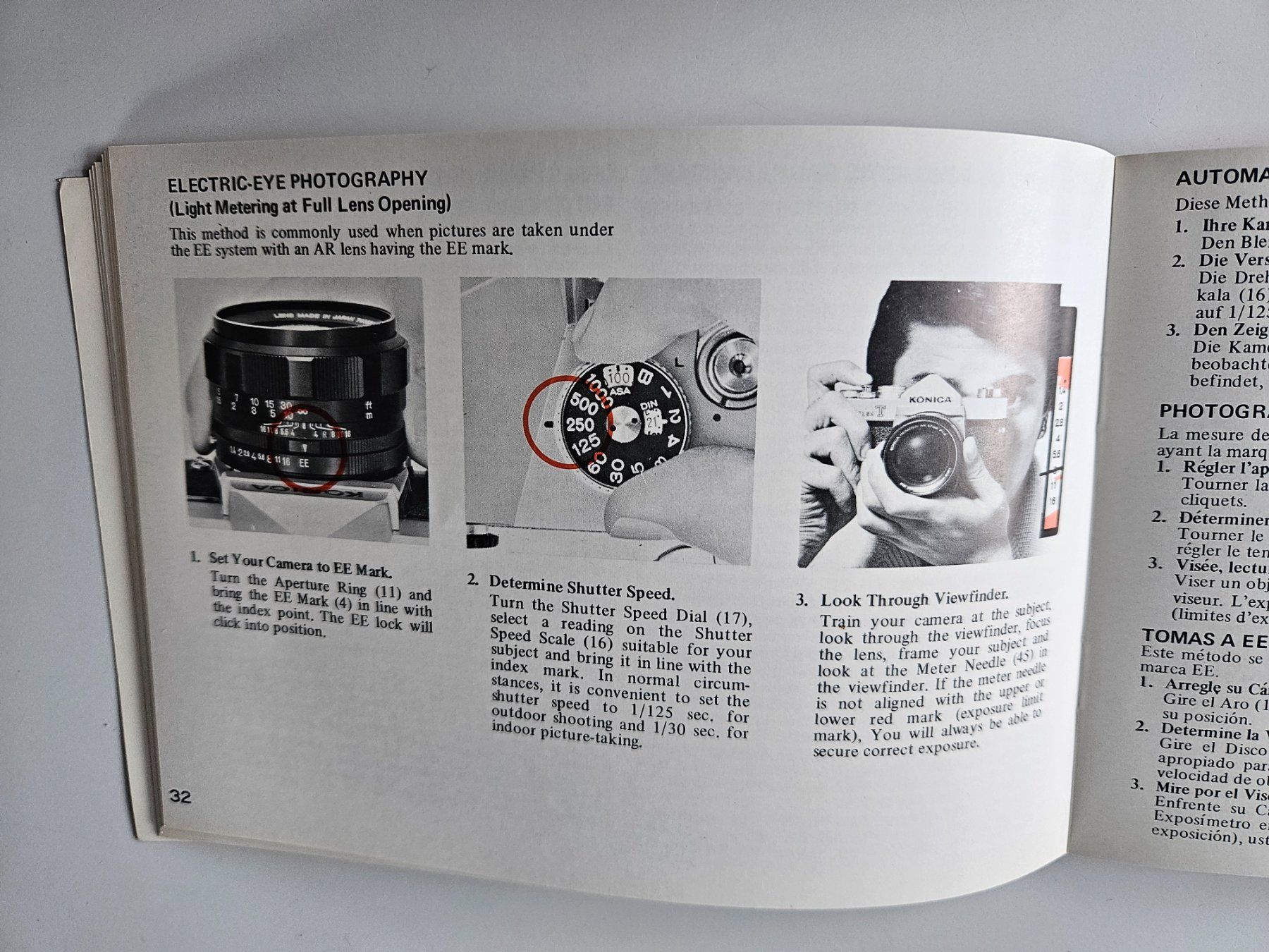 Konica Kamera: Manuel d'utilisation Konica Autoreflex T, vintage! – Gebraucht aus Echandens von annegug 3