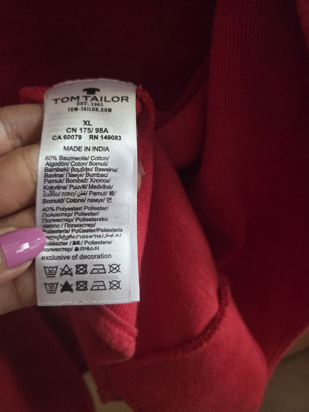 Tom Tailor Giacche: Tom Tailor Blazer rot Grösse XL gebraucht – Usato da Winterthur venduto da Maricels_Boutique 1