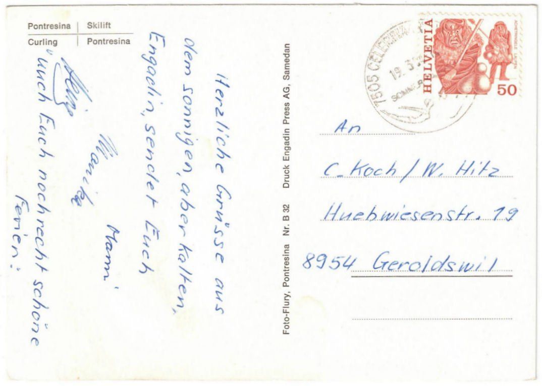 Cartoline postali: Pontresina - 4 Bild AK – Usato da Binningen venduto da Mountainrider 1
