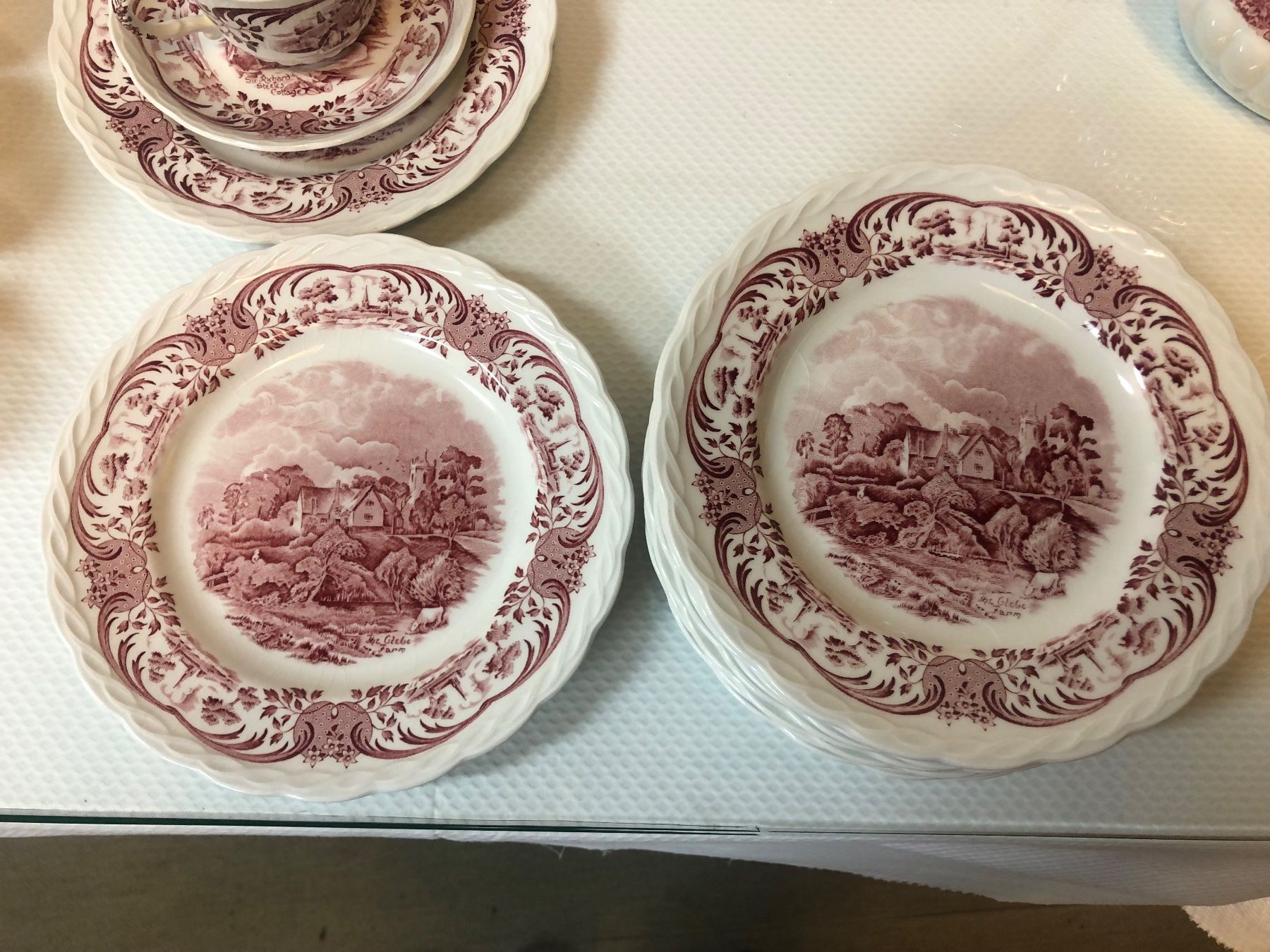 Set di piatti: Tee-/Kaffeset 41-teilig; Grindley "Scenes After Constable" – Usato da Brunnen venduto da Allerwaren 1