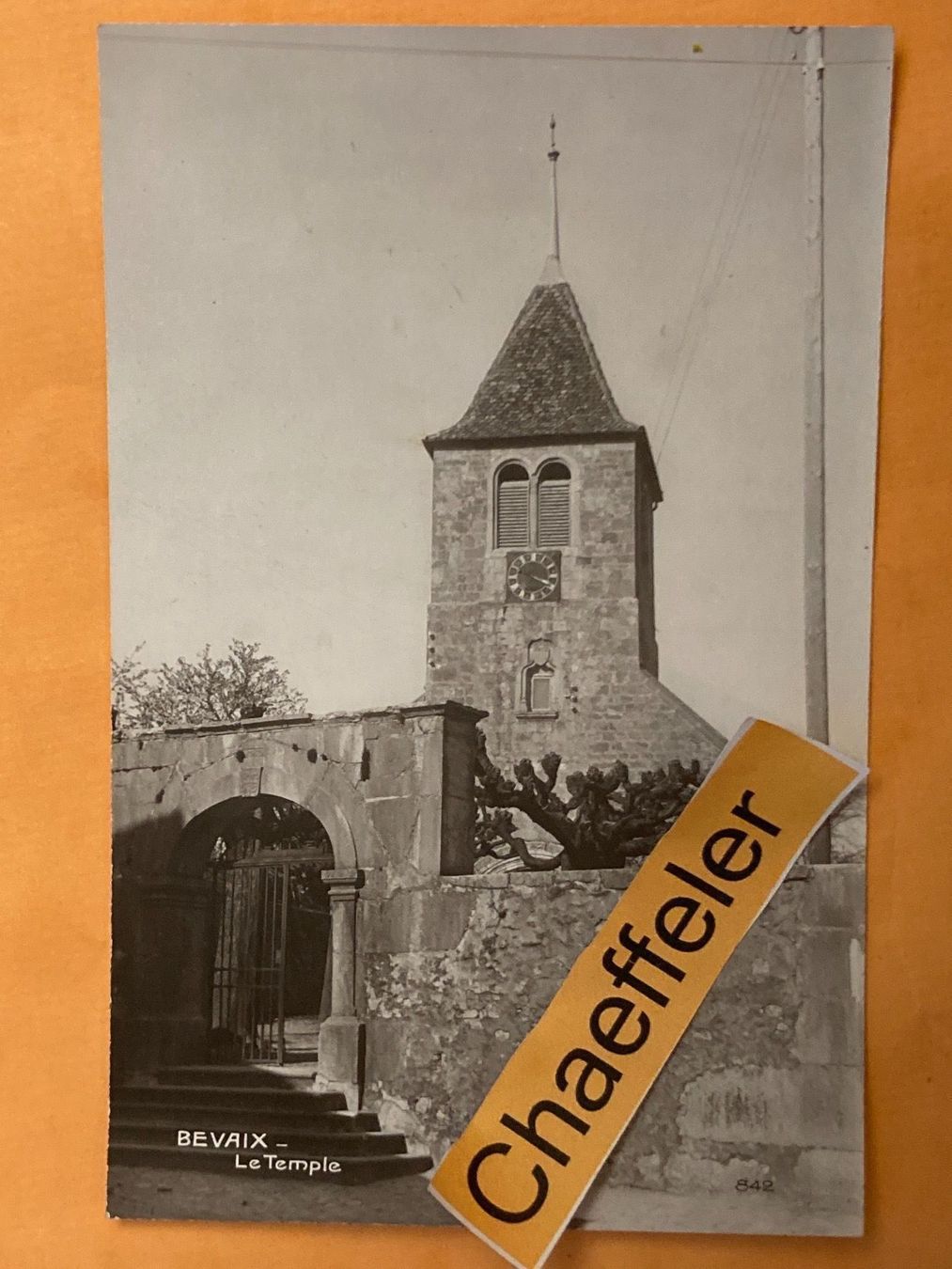 Ansichtskarten: Bevaix - Le Temple – Gebraucht aus Zürich von Chaeffeler