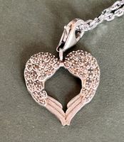 Silberkette Herz Gefieder !!! LOVELY