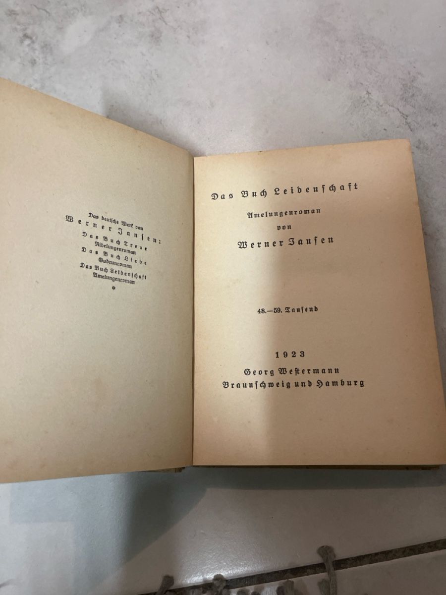 Libri: Das Buch Leidenschaft(altes Buch 1923)Werner Jansen – Usato da Bad Zurzach venduto da Cuore34 3