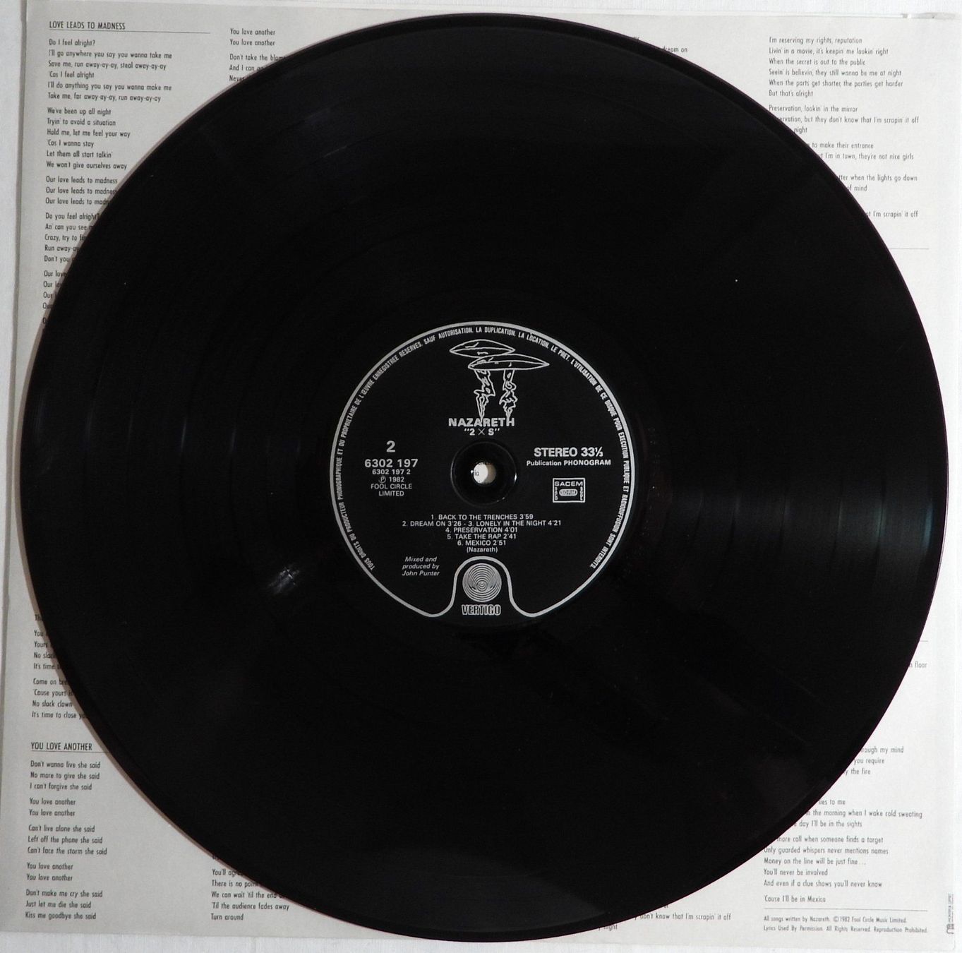 Dischi in vinile: Nazareth 2XS LP 1982 – Usato da Dübendorf venduto da mar_85sd 6