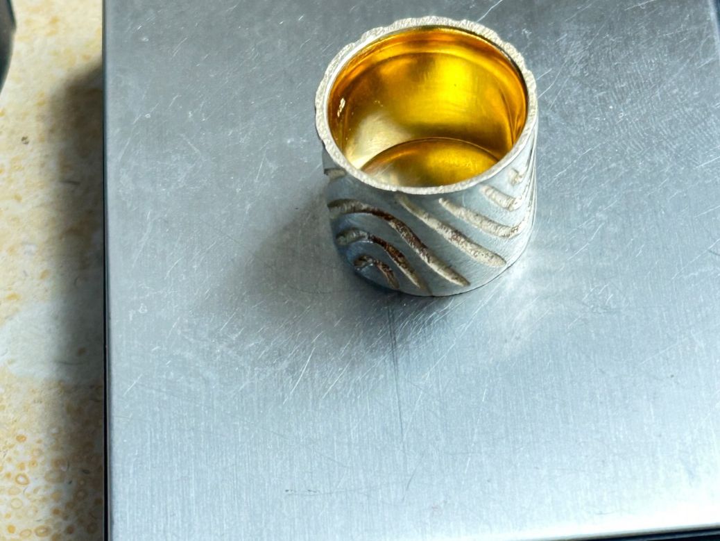 Anelli: Silber Ring Golden WAVES (52) – Usato da Laufen venduto da Bellebellezza 9