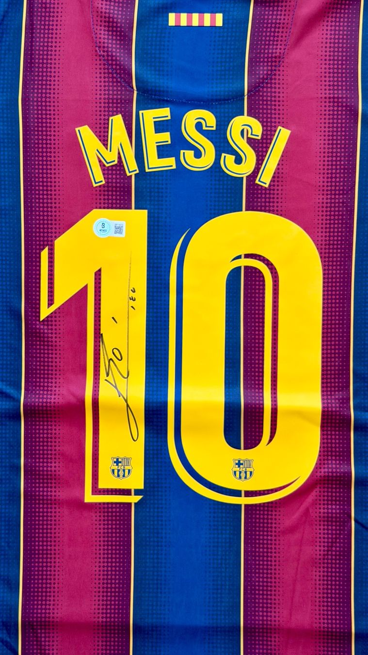 Autografi: Messi Original Autogramm Barcelona Trikot Beckett BAS – Nuovo e nell'imballaggio originale da Bachenbülach venduto da inn_5kmg 1