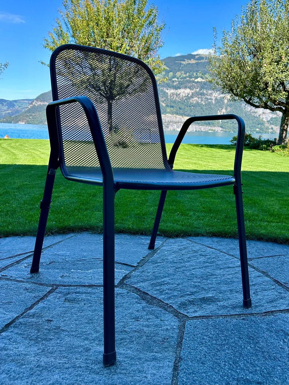 Hunn Set de table et chaises: Gartentisch rund mit 4 Stühlen, Metall anthrazit – D'occasion à Leissigen par lolo4053 6