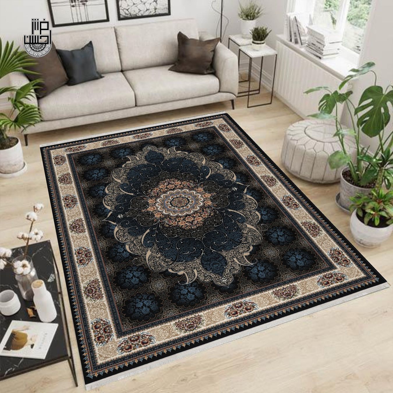 Tappeti: Schöner Orientteppich Perser Teppich blau Wohnzimmer – Nuovo e nell'imballaggio originale da Birmensdorf ZH venduto da azad110