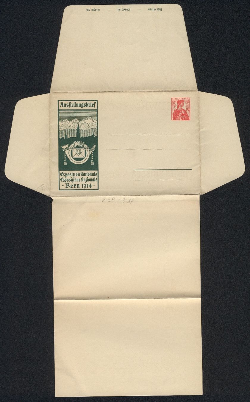 Cartoline postali: Bern, Exposition Nationale 1914, Ausstel – Usato da Berlin venduto da bartko-reher 1