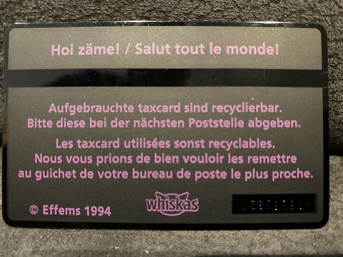 Telefon- & Taxkarten: P-taxcard – Gebraucht aus Lausanne von babacard10 1