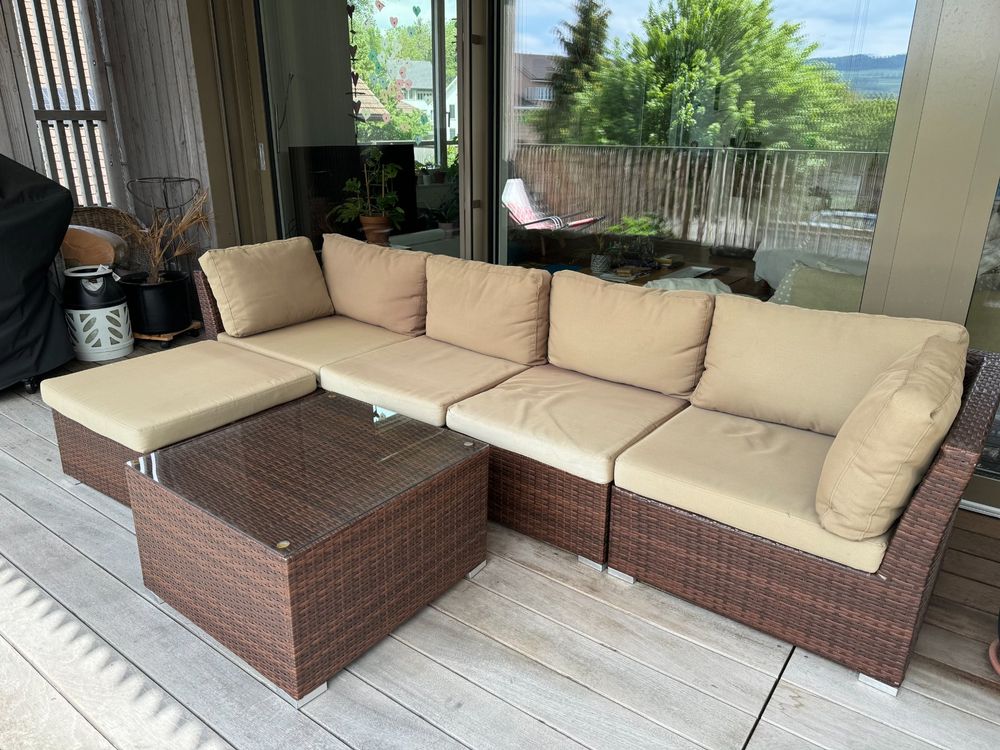 GartenLoungeset braun Kaufen auf Ricardo