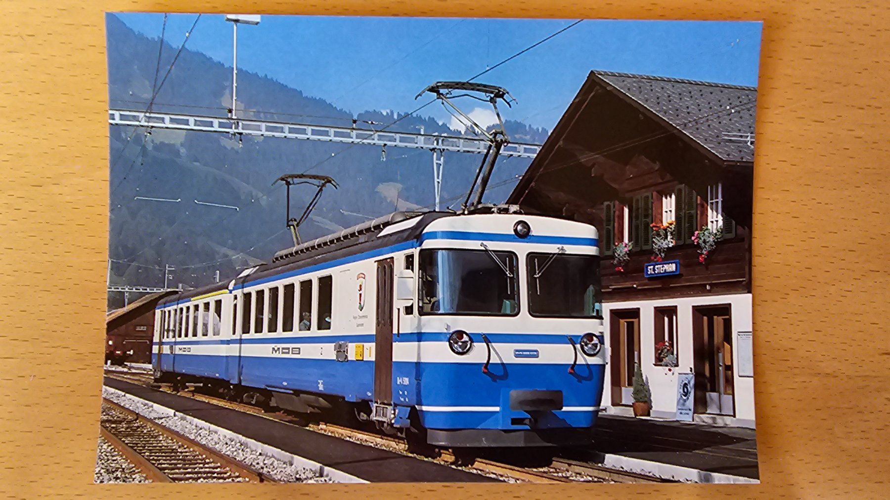 Cartoline postali: Postkarte MOB Triebwagen Be 4/4 5004 "St. Stephan" – Nuovo (secondo la descrizione) da Matten venduto da MEFEZ