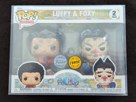 Funko Pop! One Piece - Luffy & Foxy 2-Pack Chase + Protector