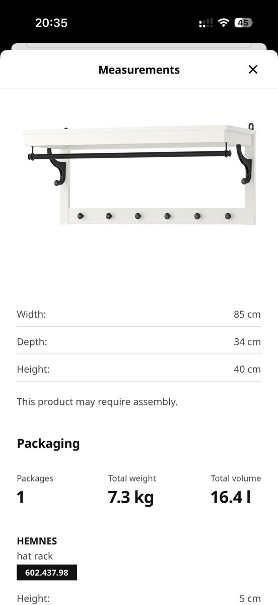 Ikea Garderobe: Ikea Hemnes Garderobe Hutablage – Gebraucht aus Basel von Pikachuu 4