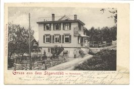 Gruss aus dem Jägerstübli bei Rorschach (SG) Wirtschaft 1902