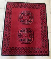 Echter Vintage-Orientteppich Afghan Akhche – Handgeknüpft