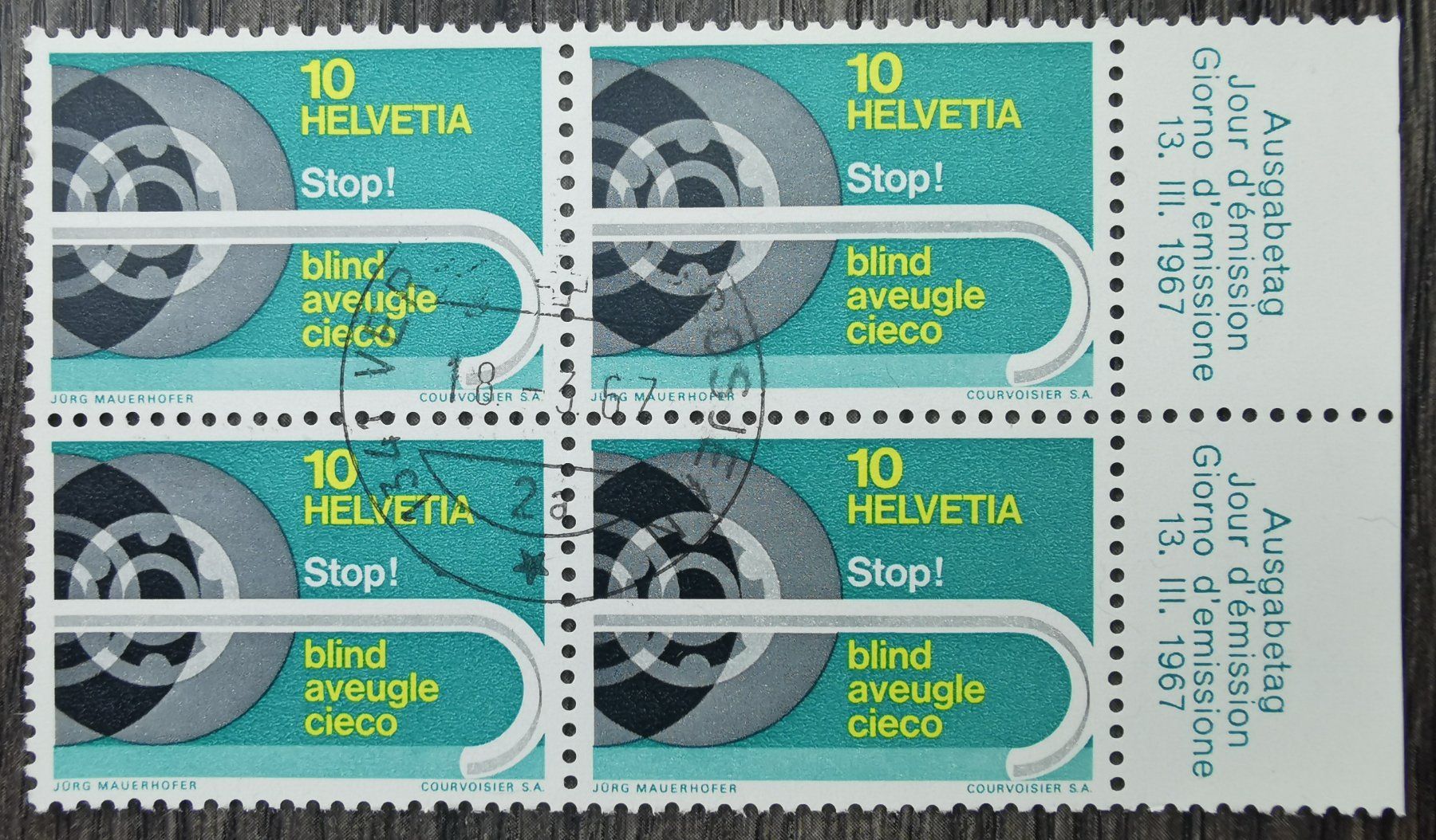 Tutti i francobolli: TR08 Timbre Suisse 1967 – Usato da Cousset venduto da Patrick_Collections
