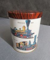 Blechdose aus den 70er Jahren - mit Eisenbahn Motiven