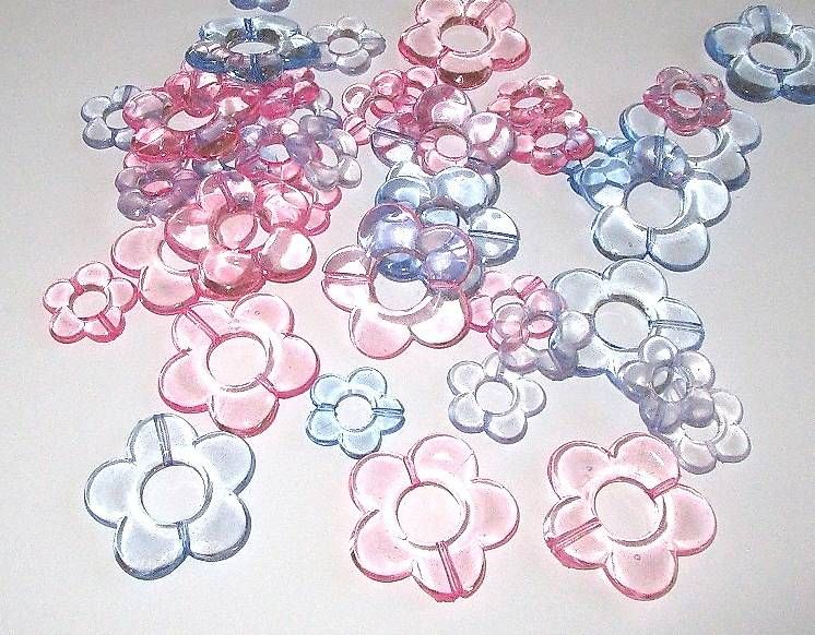 Bastelsets: Acrylblumen rosa und hellblau – Gebraucht aus Schlatt TG von mavo85